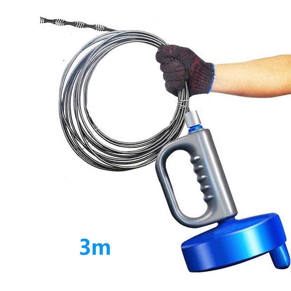 

Toilet Sink Drain Unblocker Sewer Pipe Plunger Dredge 3/5/7 Meters Handheld Extendable Bathroom Kitchen Cleaning Tools