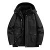 New Brand Men's Casual Jacket Fashion Thick Winter Parkas Male Fur Trench Overcoat Heated Warm Jackets Coats Parka Men