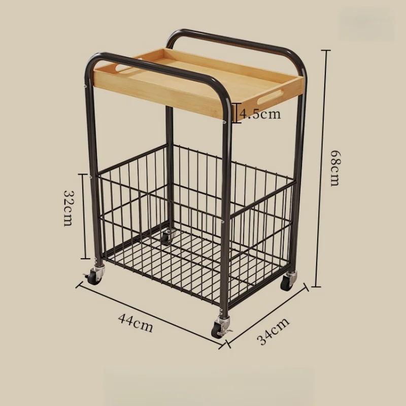 Modularer Couchtisch Kreativer Sofa-Beistelltisch Wagen mit Rädern Kleiner Wagen Aufbewahrungsschrank Schlafzimmer Nachttischregal Aufbewahrungstisch