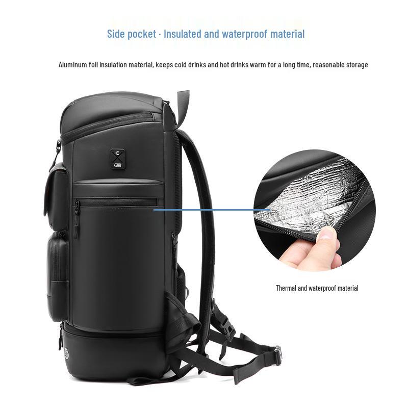 Men's Large Outdoor Sports Backpack - Dual Shoulder, Casual Mountaineering with Logo Print