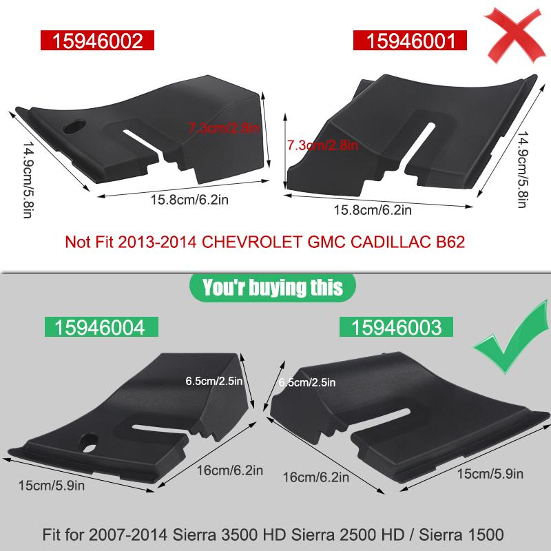 Front Windshield Wiper Cowl End Panel For GMC Sierra 2007 2008 2009 2010 2011 2012 2013 2014 Car Accessories 15946004 15946003