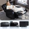 Massage Chair, Heat & Reclining Function, Faux Leather, Up To 150kg, 97x92x104cm, Black