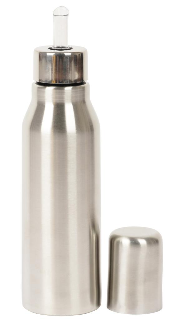 Bouteille distributrice d'huile en acier inoxydable Trifri, carafe à huile d'olive anti-fuite avec entonnoir anti-goutte, décoration de table de cuisine de ferme
