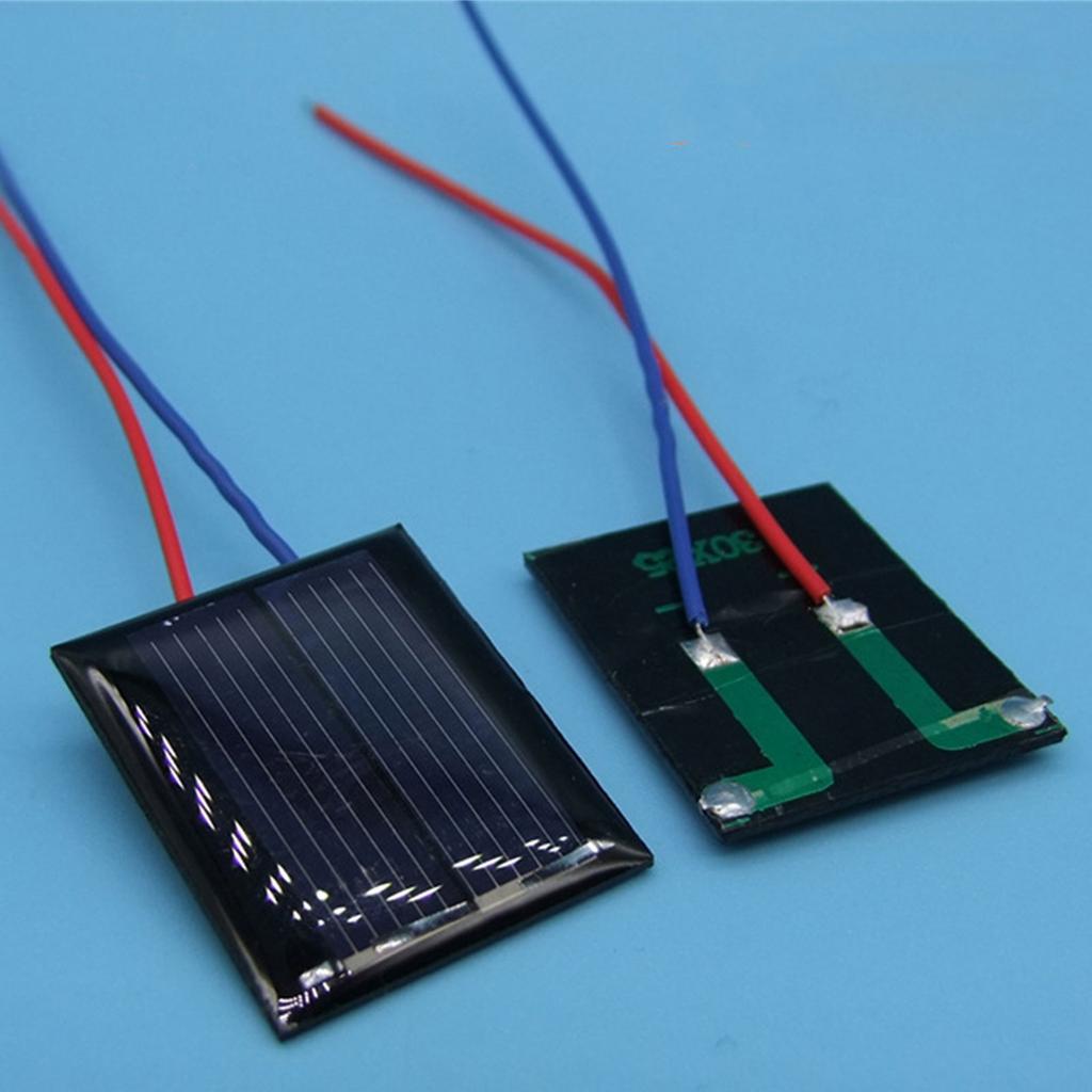 1V 85MA Solar Panel Dripping Glues Plate With Wire Solar Systems Module for Science And Technology Products Enduring