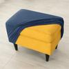 Soft Velvet Ottoman Stool Cover Stretch Rectangle Footrest Slipcover Non Slip Removable Sofa Armchair Footstool Protector Covers