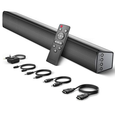 Bluetooth-enabled TV Soundbar with Speakers for Music, Games, and Movies, 3 EQ Modes, USB Playback, AUX, Optical, and HDMI (ARC) Supported