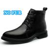 Genuine Leather Men's High Top Boots High Quality Motorcycle Boots Outdoor Men Lace Up Ankle Boots Non-Slip Male Botas