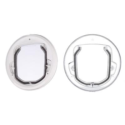Lockable Cat Flap Pet Door Mesh for Indoor Glass Window Sliding Door Wall Dog Entrance Panel