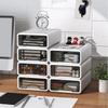 Plastic Box Desktop Organizer Drawer Makeup Storage Box Jewelry Container Stackable Large Mask Office Storage Medicine Dustproof