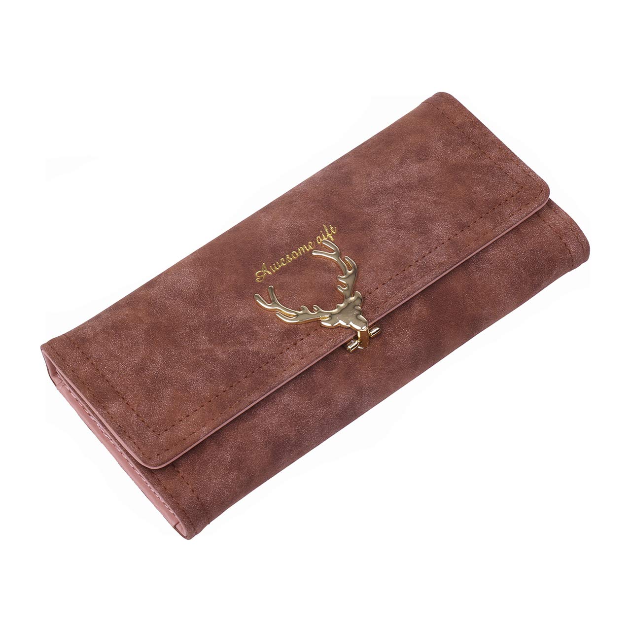 

Женский длинный кошелек Angel Moon с большим количеством отделений для карт, с дизайном в скандинавском стиле с оленями, стильный для девушек и женщин, идеально подходит для свиданий, повседневного использования, легкий в