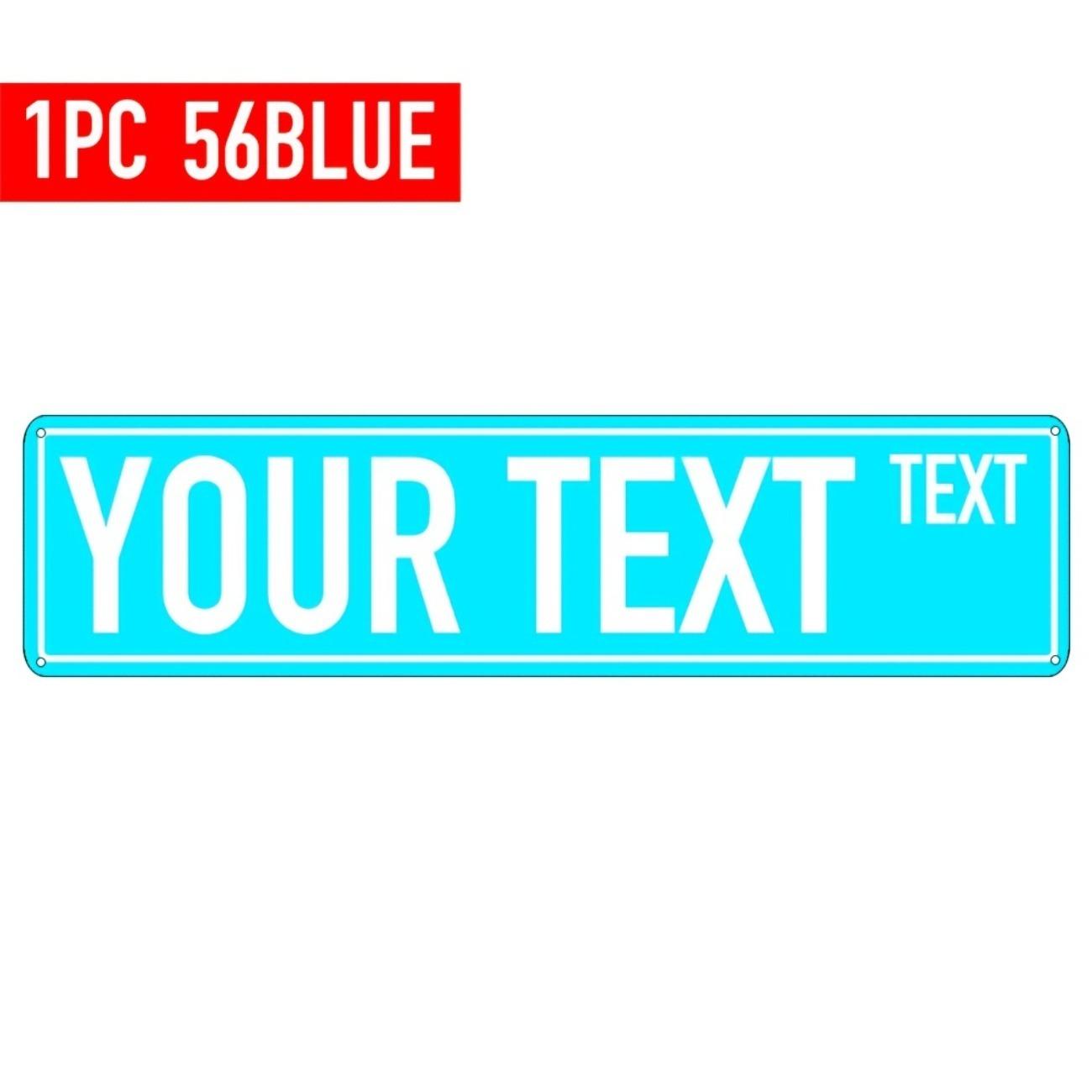 Personalized Custom Aluminum Metal Sign 40x10cm Home Outdoor Wall Decor белый