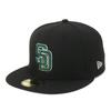 New Era Cap 59FIFTY 70898512 NER35C3293 MLB San Diego Padres SD Black UNDER VISOR ONSPOTZ Special Order Hat 5950 Straight Flat Visor Seasonal