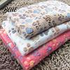 Dog Cat Bed Printed Cushion Portable Fleece Soft Comfortable Pet Blanket Paw Bone for Home