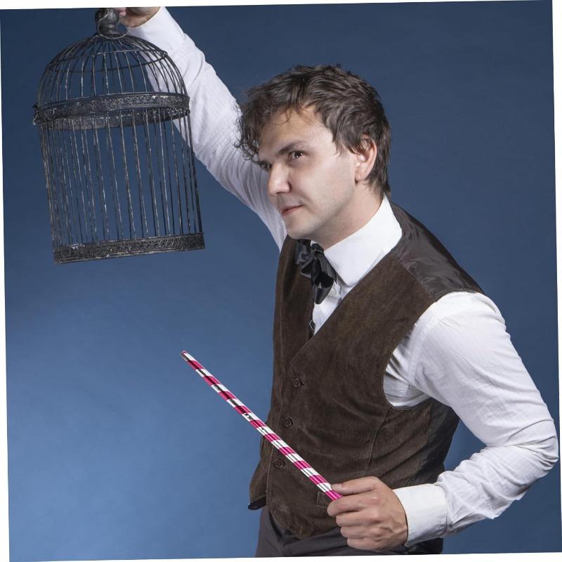 2Pcs Pocket Staff, Stretchable Extendable Magics Stick Portable Compact Mini Trick Prop for Professional Magician Stage Performance