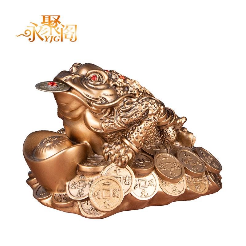 Lucky Golden Toad Ornament Three-legged Toad Home Decoration Gifts