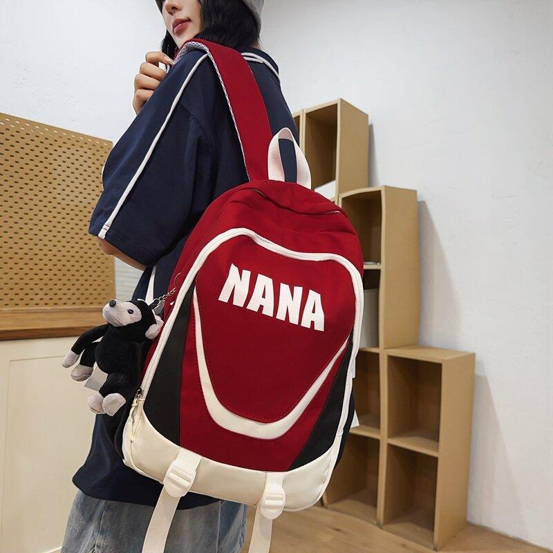 Женский рюкзак с цветными блоками большой вместимости — фото 3