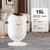 Modern Flip-Top Trash Can With Wheels 15L 20L Round Plastic Bin Living Room Bedroom Kitchen