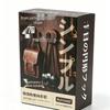 Walnut Grain No-Drill Suction Cup Hook for Bathroom & Shower Walls