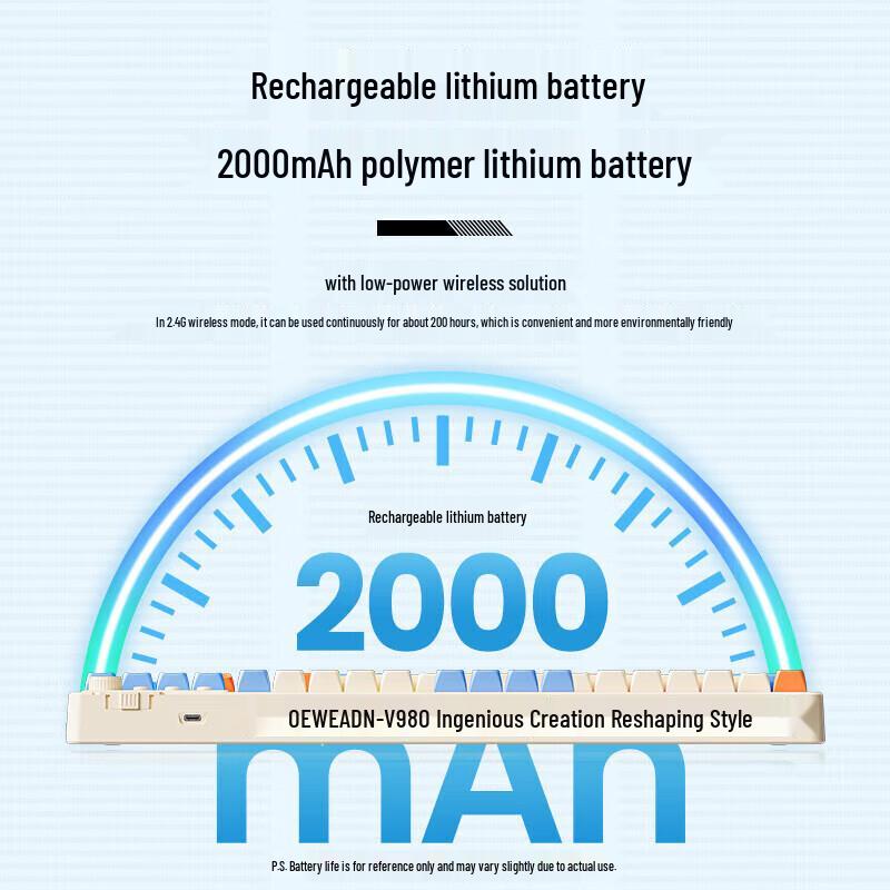 EWEADN V98Pro Triple-Mode Wireless Keyboard and Mouse Set with Smart Screen