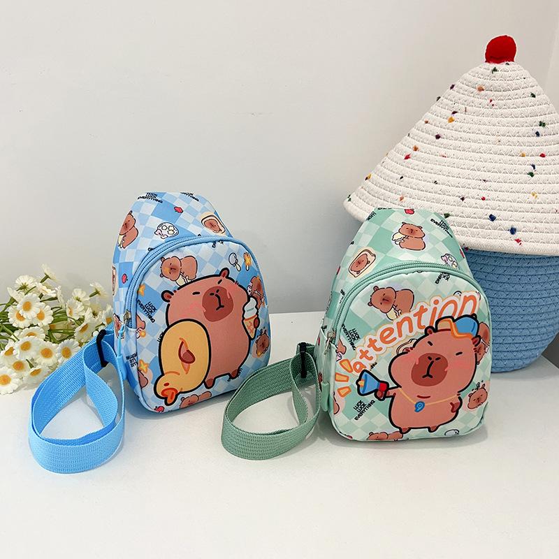 New boys and girls messenger bag cute cartoon large capacity casual versatile shoulder bag children's breast bag
