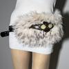 Street Corn-eye Metal Buckle, Furry Patchwork, Niche Belt, Spicy Girl Style, Individual Cinched Waist, Slimming, Versatile Belt