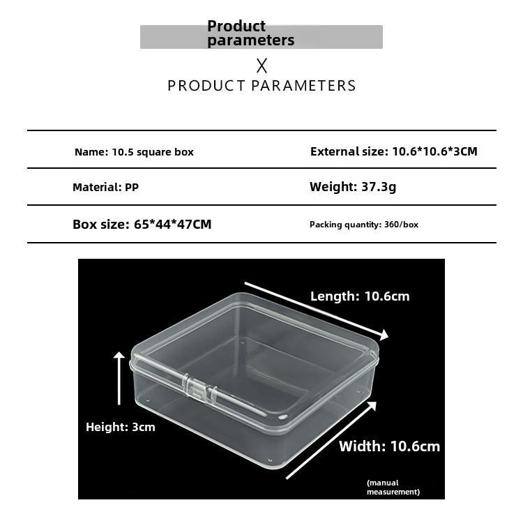 Caja de exhibición y almacenamiento de hardware de plástico transparente