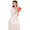 Autumn French White Evening Dress Can Usually Wear Engagement Certificate Light Wedding Dress Medium and Long Dress Women