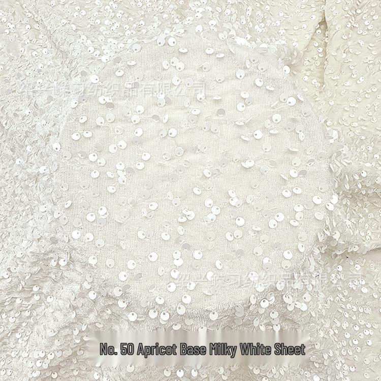 "50-Color 5mm Flannel Sequin Fabric: Elastic, Embroidered for Women's Clothing & Shoes"