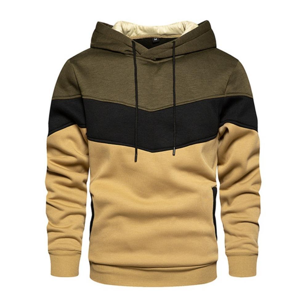 Men's Hoodies Color Blocking Sweatshirt Men's Hoodie Long Sleeve Hooded Sweatshirts Men Slim Fit Casual Tracksuit Male