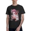 Black Short-Sleeve T-Shirt Featuring Elfen Lied Lucy Graphic Print For Anime Fans