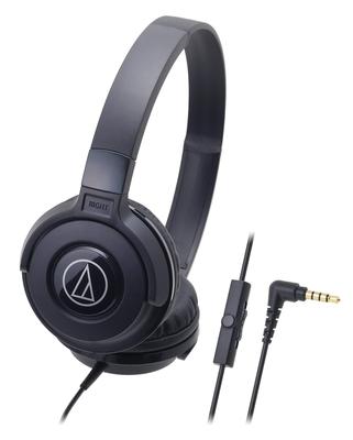 BK Headphones Wired for Smartphones Portable Headphones STREET MONITORING Black Audio-Technica ATH-S100iS On-Ear