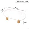 Cat Bowl Holder, Elevated Feeding Stand, Food with Wooden Legs, Easy to Clean, Non-slip, for