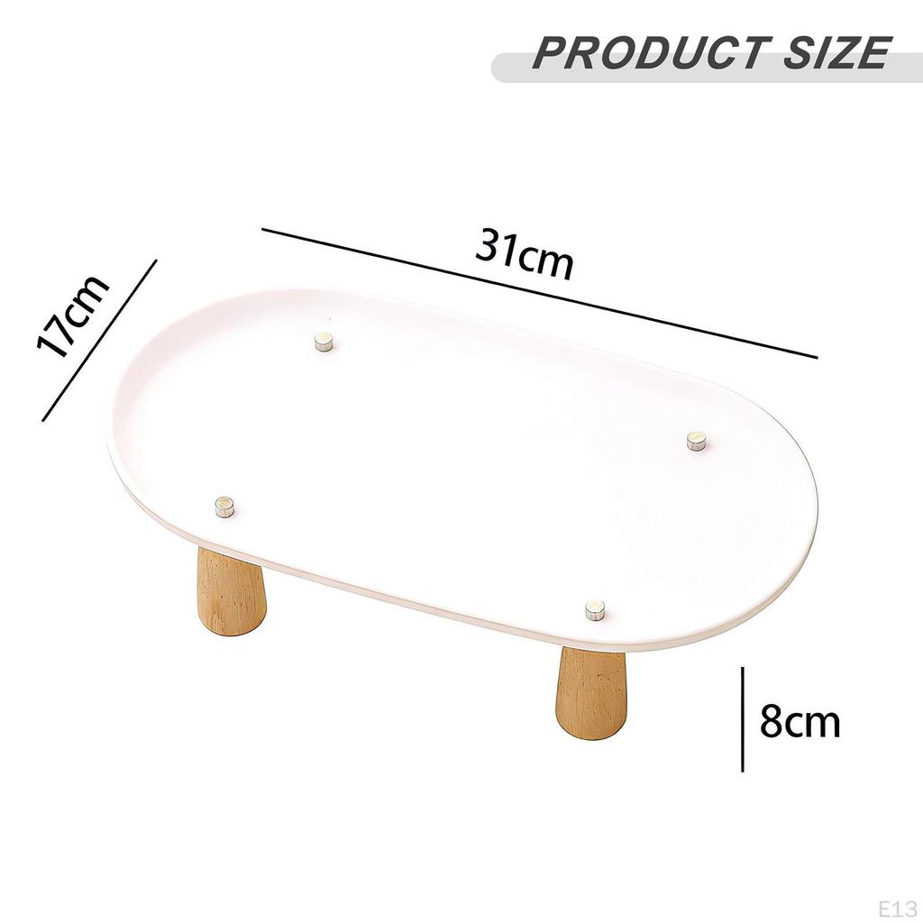 Cat Bowl Holder, Elevated Feeding Stand, Food with Wooden Legs, Easy to Clean, Non-slip, for