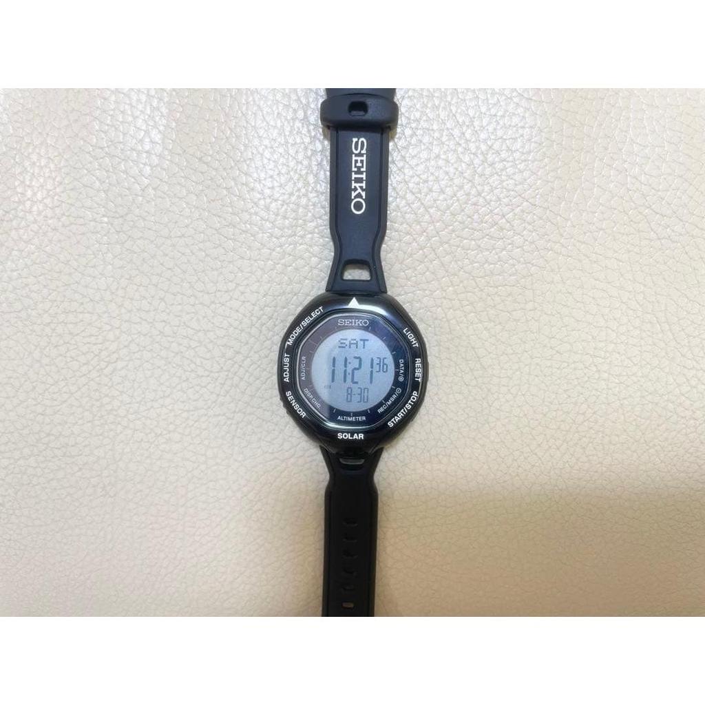 Used SEIKO Solar Digital Watch Black used