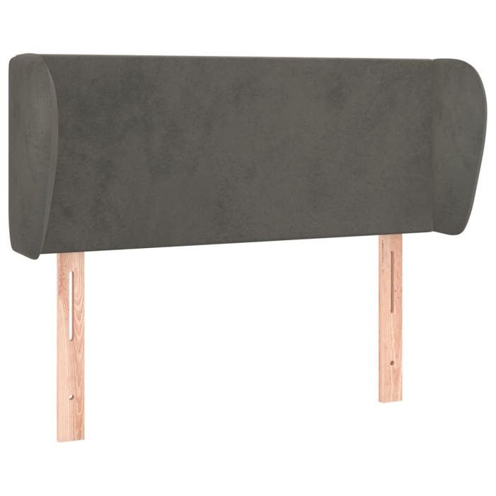 Tête de lit - Maison Exclusive - Velours gris foncé - 93x23x78/88 cm - Hauteur réglable