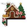 Christmas Party Supplies for House Wooden Door Topper Stickers, Seasonal Frame Decoration, L-shaped Corner Sign Holiday Home Wall Decor Items