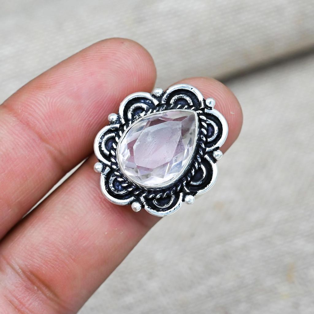 Pink Kunzite Gemstone 925 Solid Sterling silver Handmade Ring For Wedding Gift