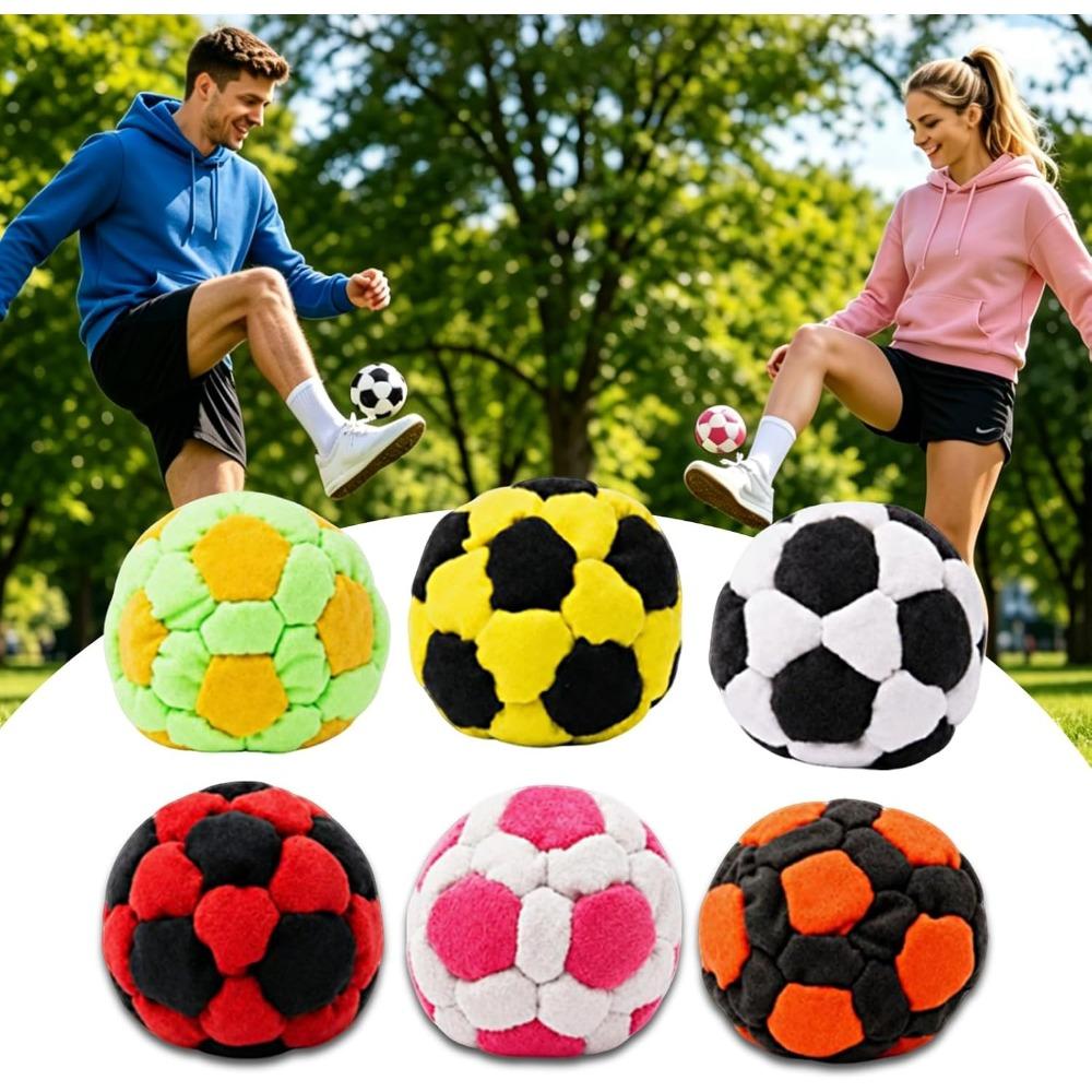6-piece football hand and foot bags, soft plush hopping ball, durable plush hopping ball for adults - bright sports design