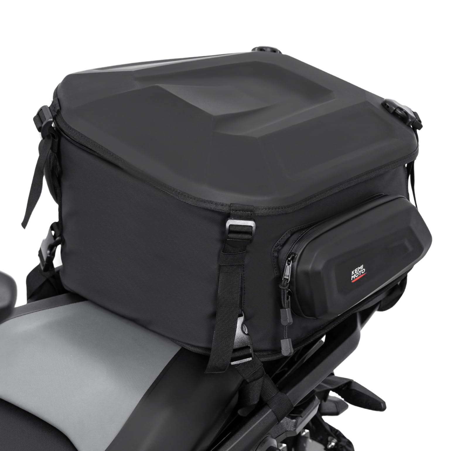 

KEMIMOTO Мотоциклетная сумка на сиденье с расширяемым отделением для шлема и защитой от дождя, можно использовать как емкость, вместимость 23-35 л, хранение, водоотталкивающая