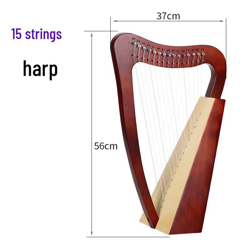 Lira de 23 Cuerdas, 19 Cuerdas, 15 Cuerdas - Arpa Pequeña para Principiantes Ángel Lira Instrumento Musical Clásico