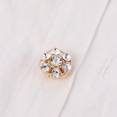 1/6Pcs Women Button Covers Shiny Rhinestone Cufflinks Snap-on Removable Button Clips Shirt Dress Accessories