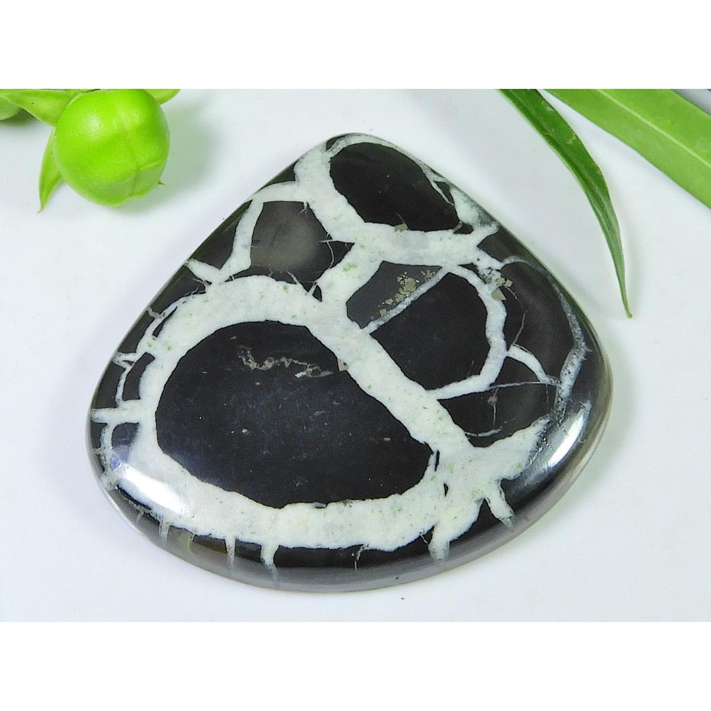 AAA Natural Septarian Jewelry Making Fancy Black Crytsal Gemstone 35X40X06MM SK-864