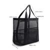 Large Single-Shoulder Carry Mesh Shower Gym Swimming Bag Cosmetic Storage Tote Beach Handbag Portable Multi-Pocket Beach Bag