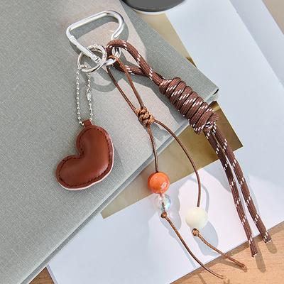 Pleciony sznurek brelok zawieszka kółko na klucze prosty uniwersalny ozdoba do torby biżuteria akcesoria