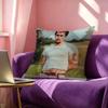 Singer Bad BBunny Debi Square DoubleSided printed Pillow Case Bedroom Bedside Pillow Sofa Cushion Cover