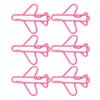 100pcs Airplane Shaped Paper Clips Rust Prevention Plating Process Cute Paper Clip for Scrapbooking Card Making
