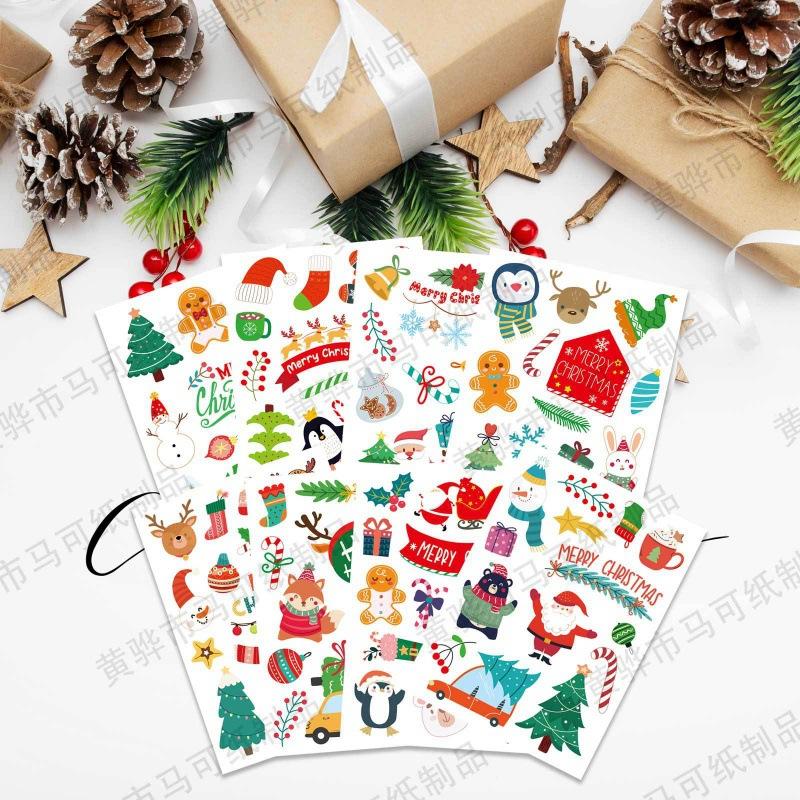 113pcs Christmas Holiday Stickers Decoration Christmas Gifts Stickers Decoration Stickers Christmas Party Decoration
