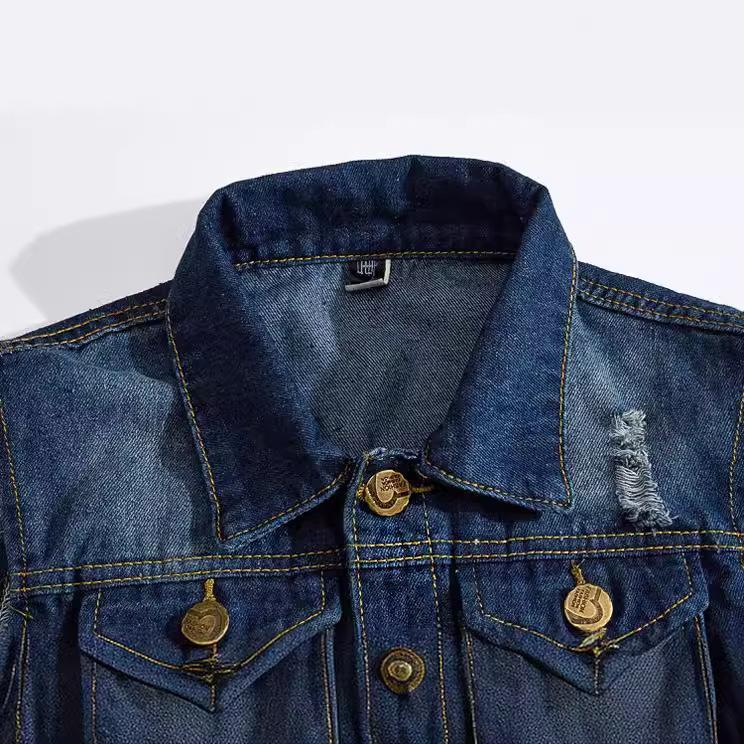 Summer New Large Personalized Men's Denim Vest Tank Top Coat