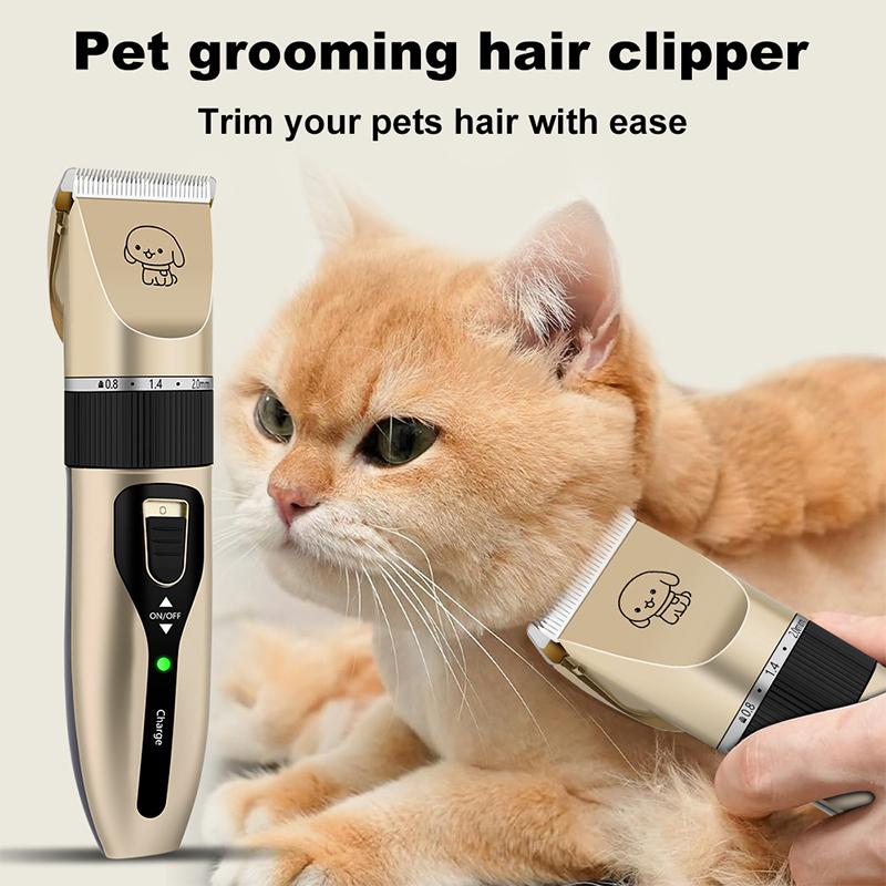 Professional Rechargeable Pet Shaver Kit Ceramic Blade Low Noise Dog Cat Hair Trimmer With 4 Limit Combs