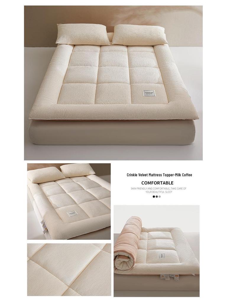 2025 Velvet Plush Mattress Pad - Thick and Warm Bedding
